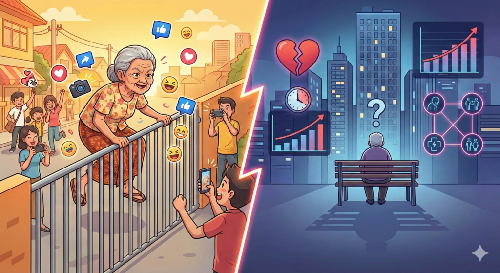 อาม่าวัย 82 ปีนรั้วหนีเที่ยว